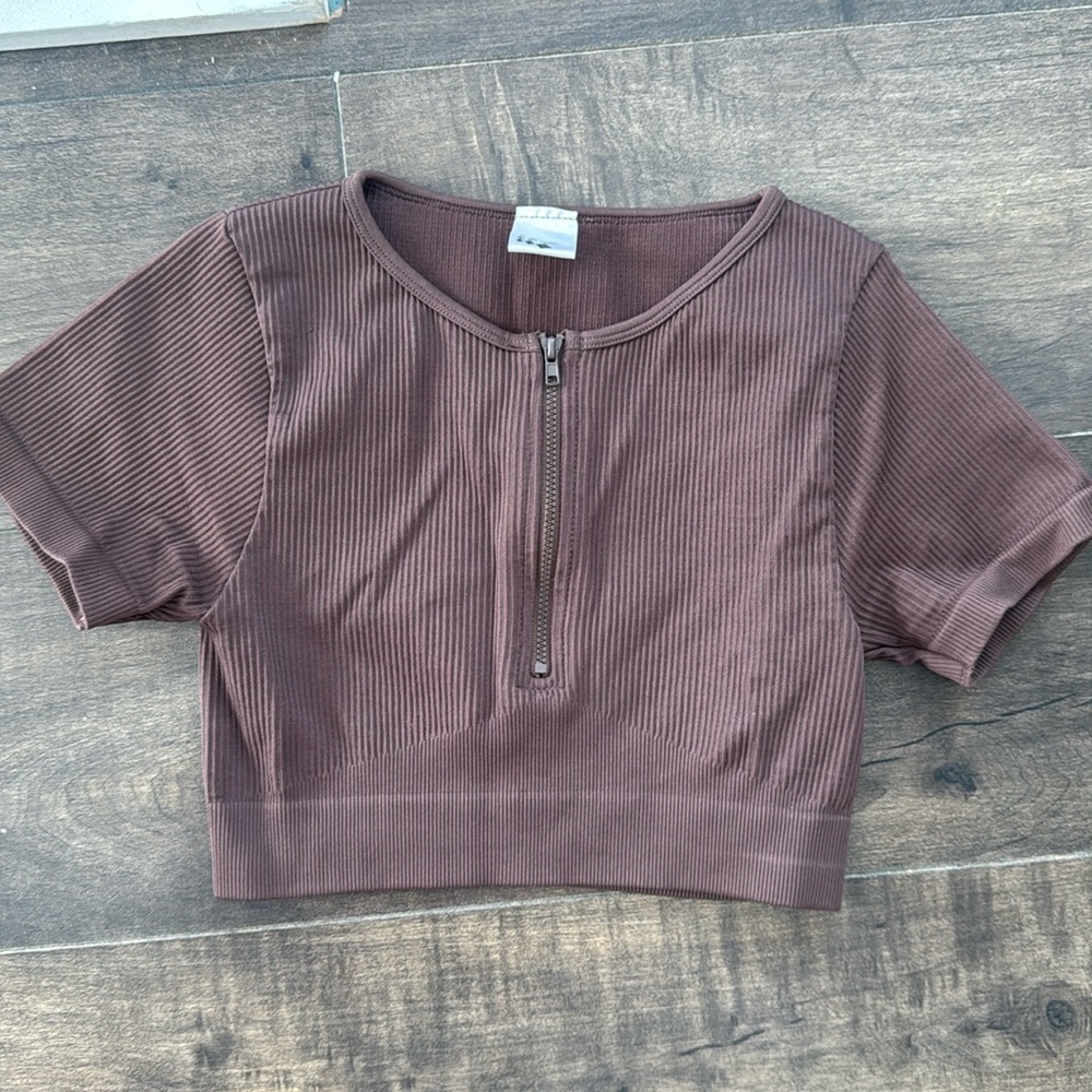 Brien ribbed crop top